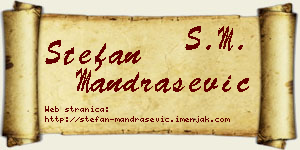 Stefan Mandrašević vizit kartica